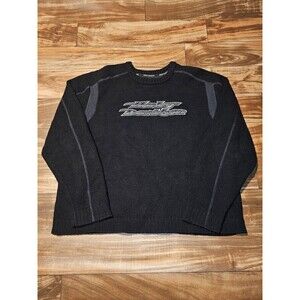 Vintage Harley Davidson Wool Blend Knit Sweater Embroidered Crewneck Size XL/XXL